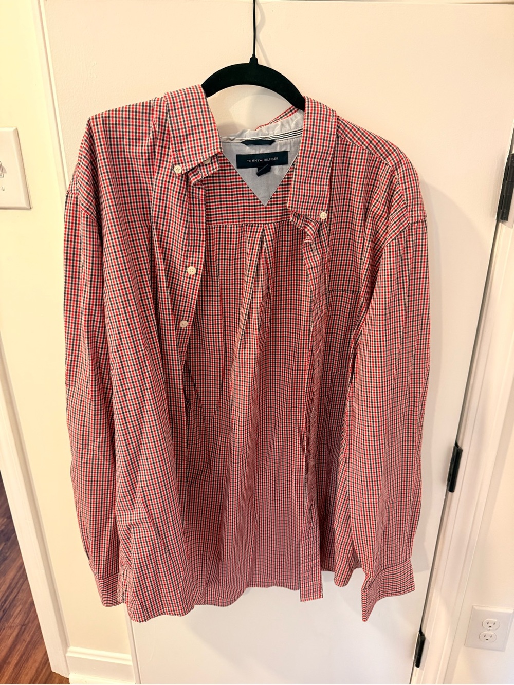 Tommy Hilfiger Red and Blue Check Dress Shirt